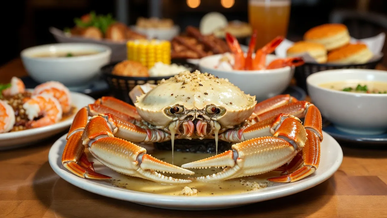 Snow Crab with Roasted Garlic Butter